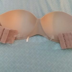 Strapless Nude bra with clear straps